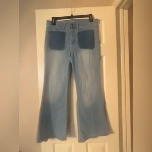 Time and thru Hippie Retro Flare Bootcut Jeans Size 14
